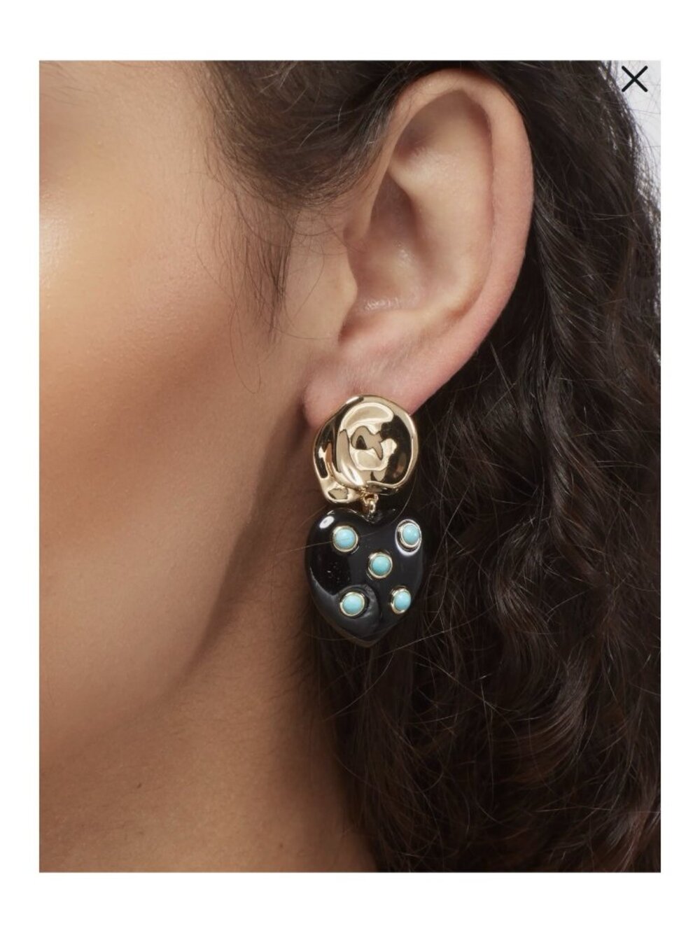 Amore Heart Drop Earrings Lizzie Fortunato New